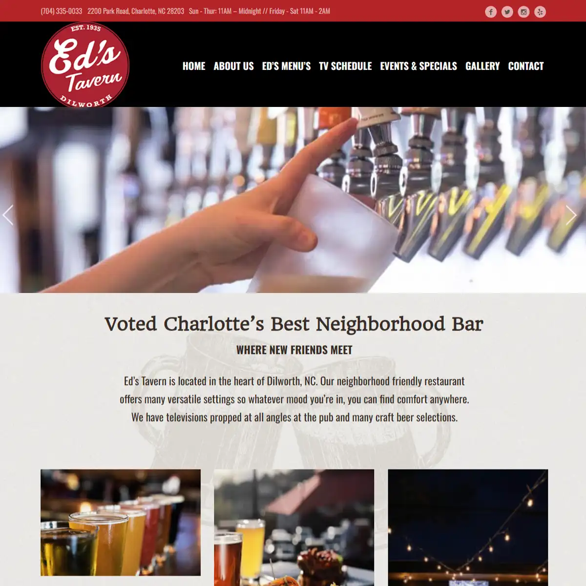 Ed's Tavern Website