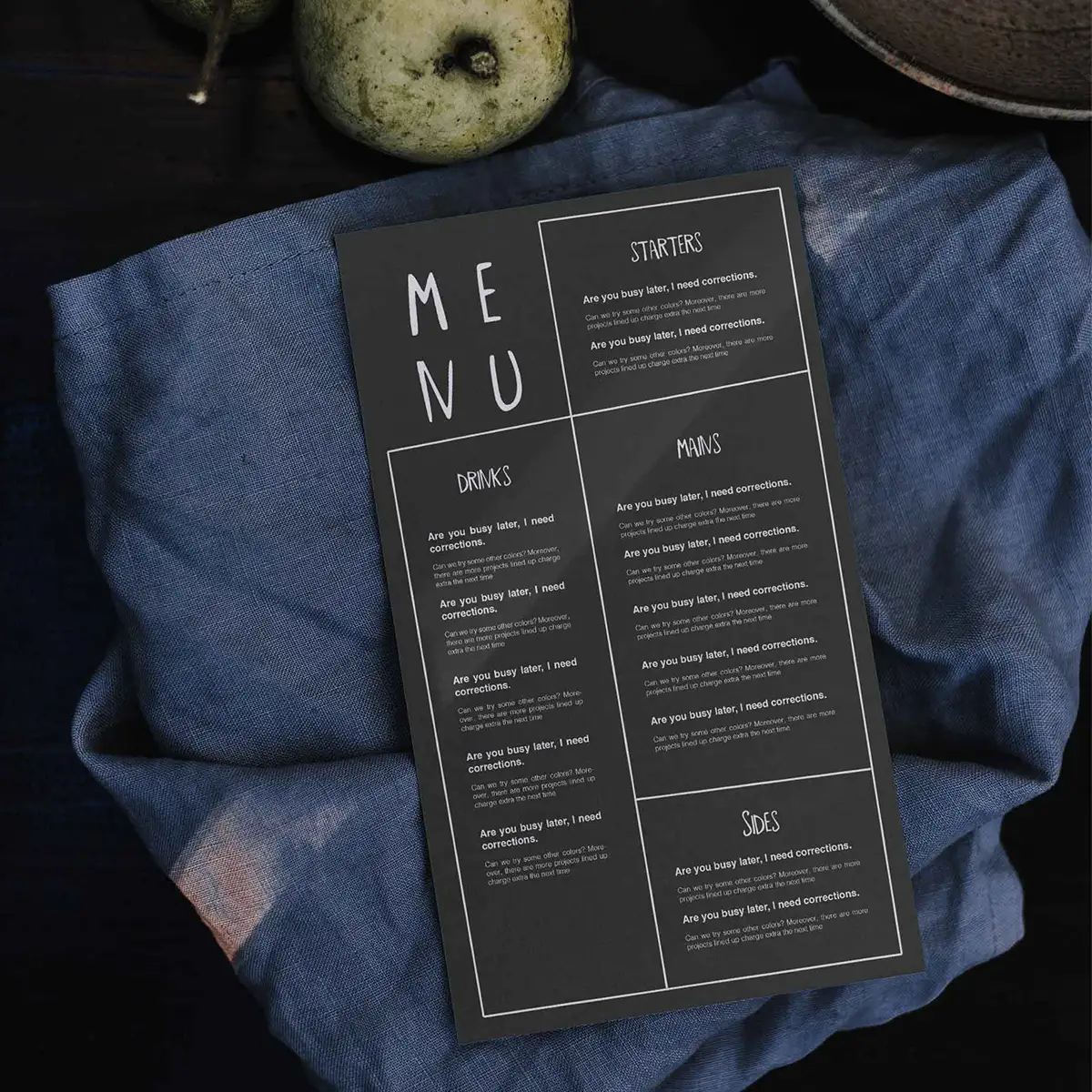 Menu Mockup